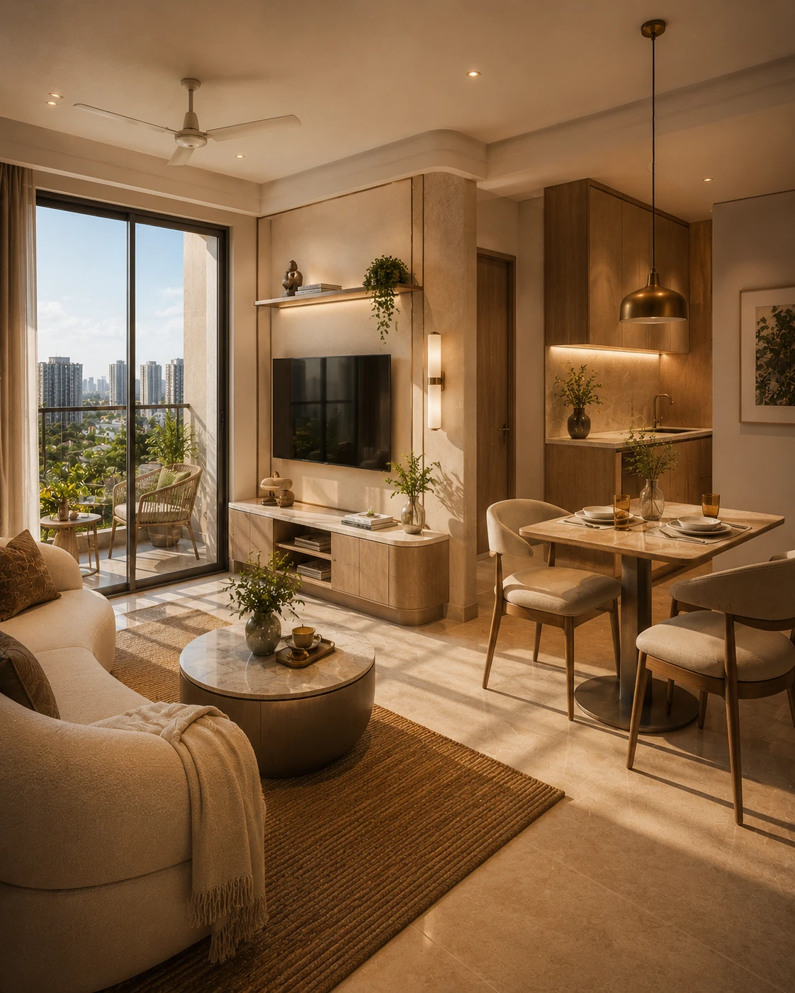 Indicative premium 1 BHK living space