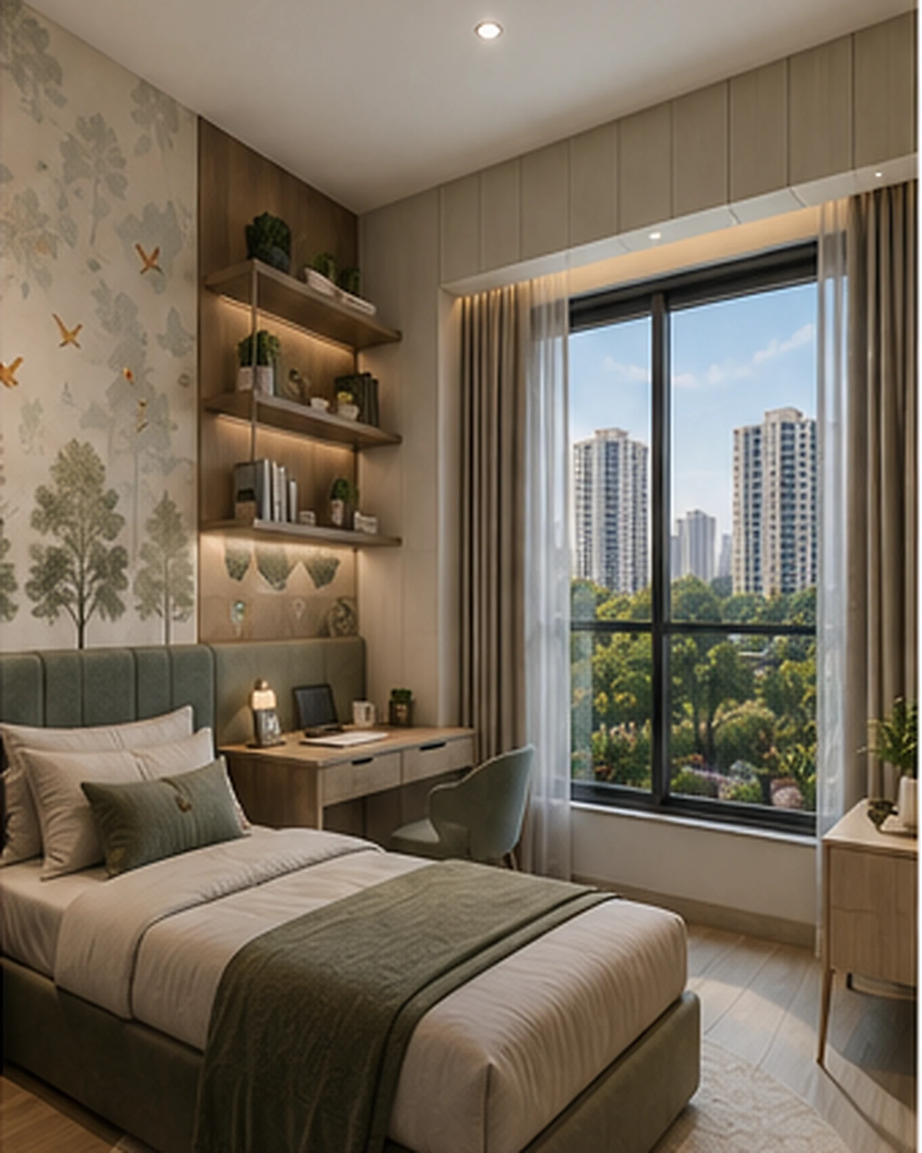 Children's bedroom and study concept