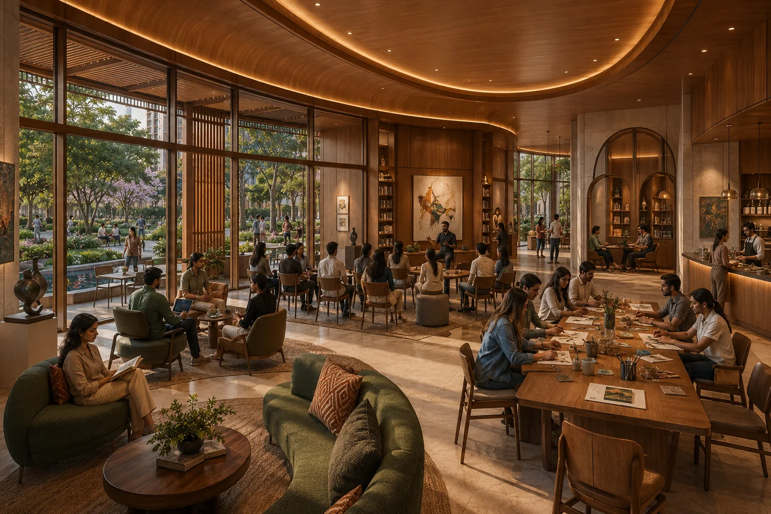 Exchange House interior with workshops, talks and community gatherings